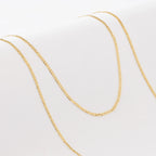 Cadena Escalera 40 cm de oro laminado 18k