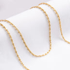 Cadena Caracol Gruesa 45 cm de oro laminado 18k