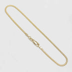 Guillo de pie Tejido Chino 2 mm 25 cm de oro laminado 18k