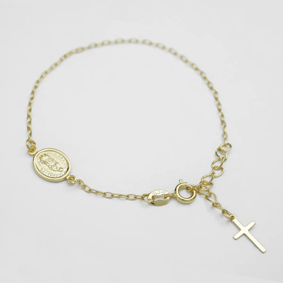 Guillo Virgen de Guadalupe 16.5 cm + extensor de oro laminado 18k