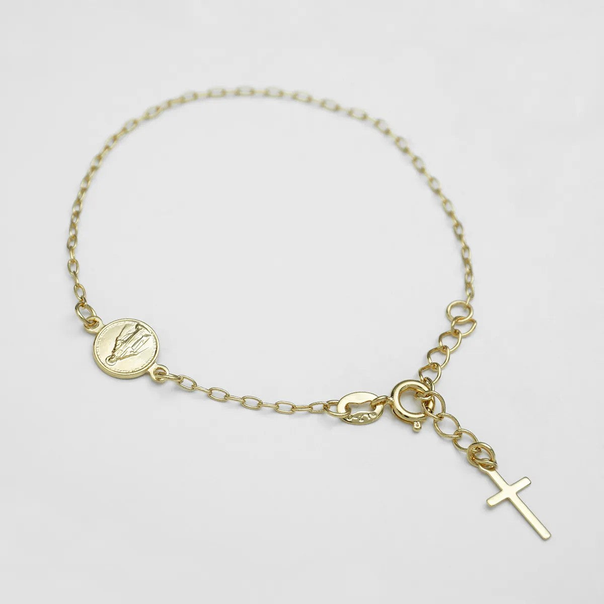 Guillo Virgen Milagrosa 16.5 cm + extensor de oro laminado 18k