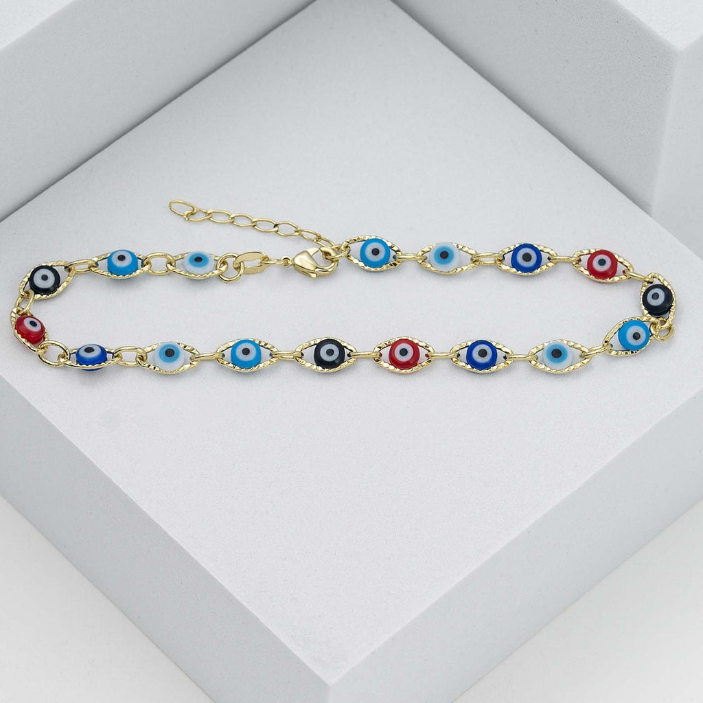 Detalle de Guillo de pie Ojo Turco Multicolor 23 cm + 2 cm de extensor