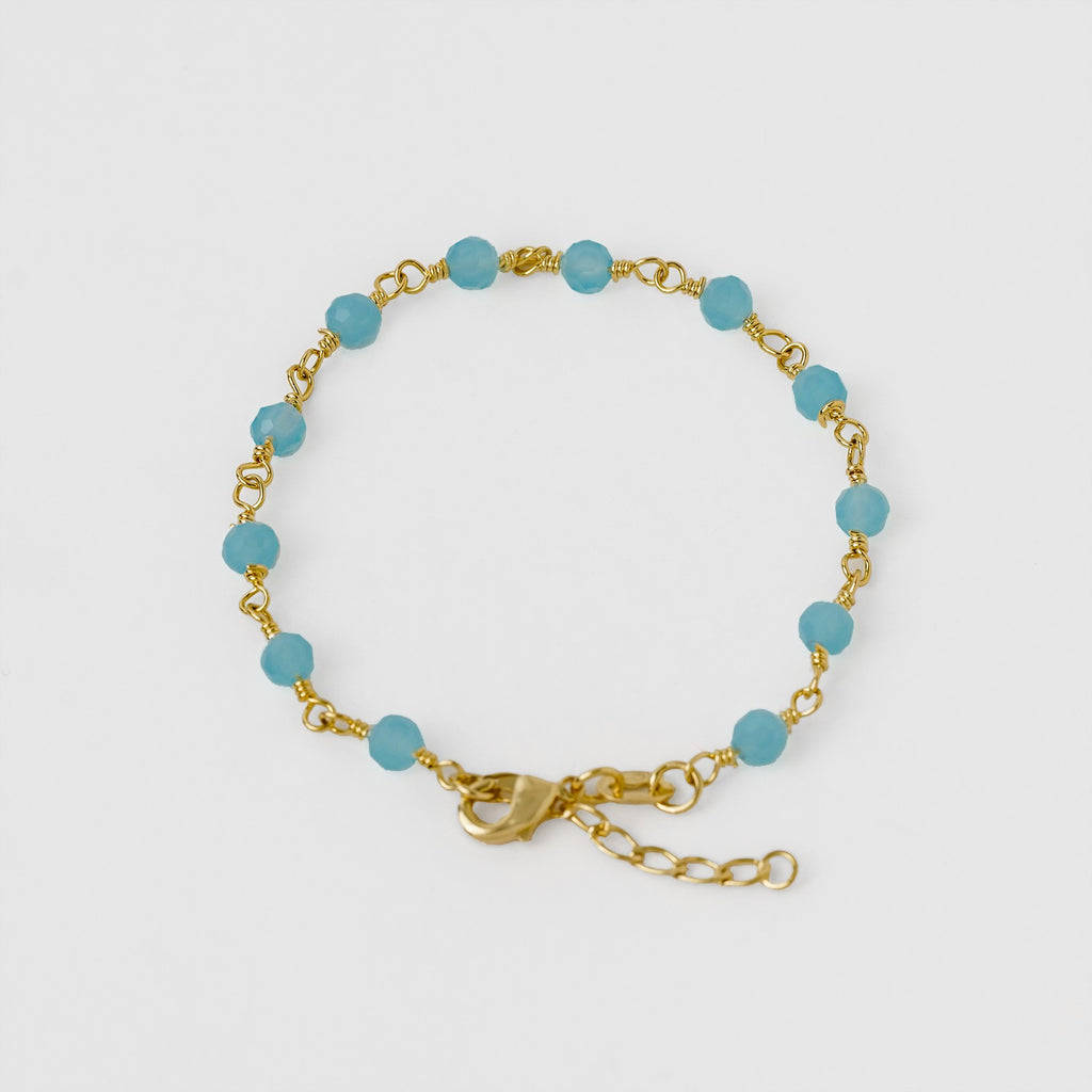 Guillo Dream Azul 16 cm + extensor de oro laminado 18k