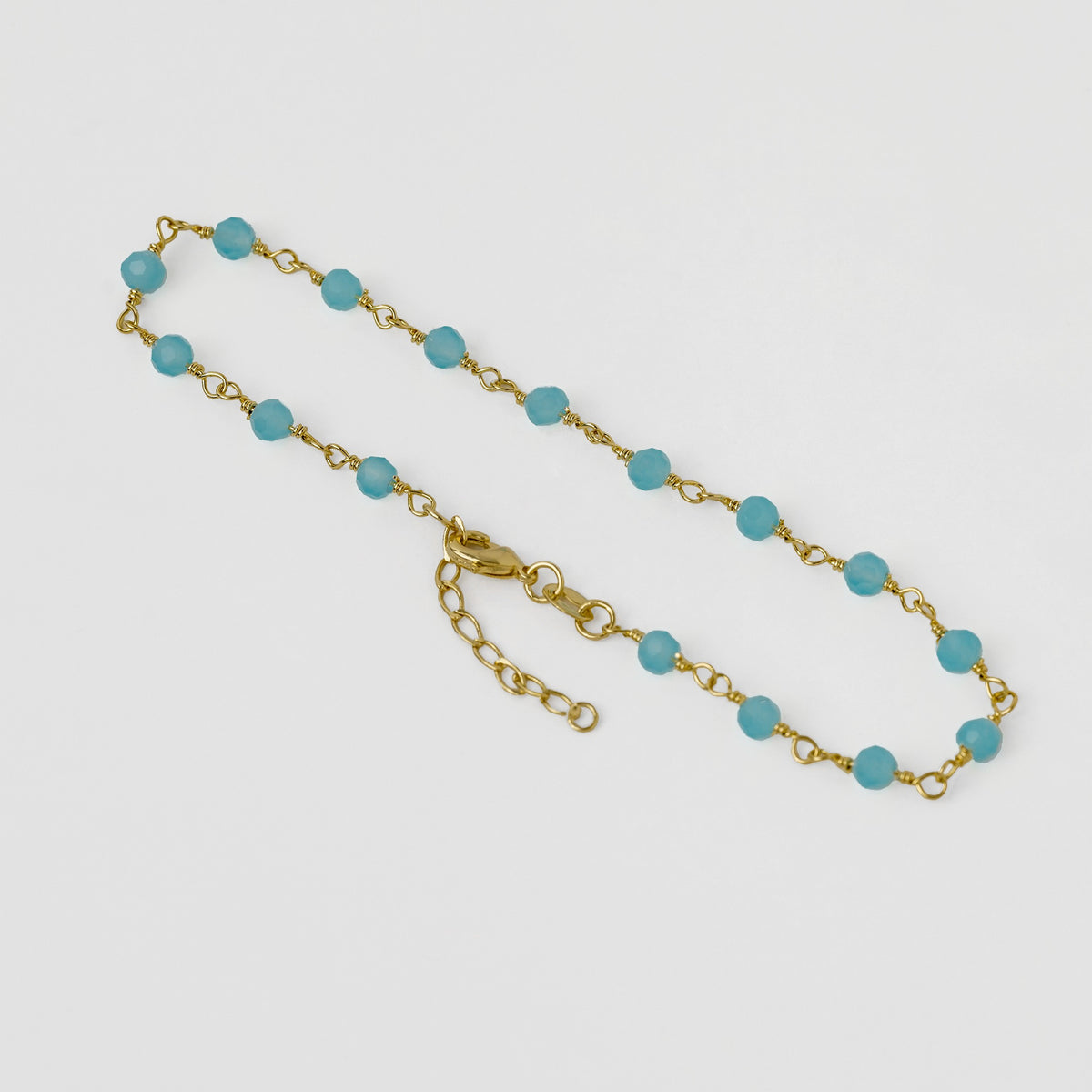 Guillo de pie Dream Azul 23 cm + extensor de oro laminado 18k